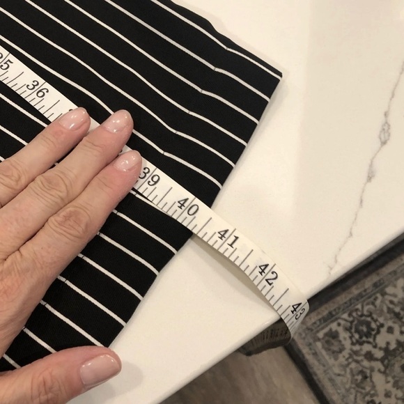 Who What Wear Black White Striped Paper Bag Waist Wide Leg Cropped Pants Large - Picture 9 of 10